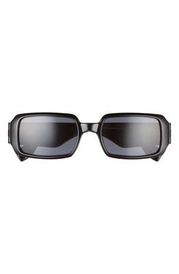 Le Specs Trash Talk 55mm Rectangle Sunglasses in Black