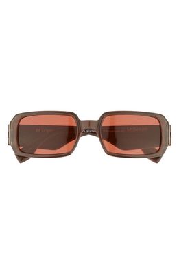Le Specs Trash Talk 55mm Rectangular Sunglasses in Chocolate