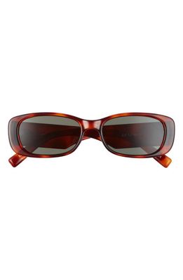 Le Specs Unreal 50mm Rectangle Sunglasses in Toffee Tort/Mono