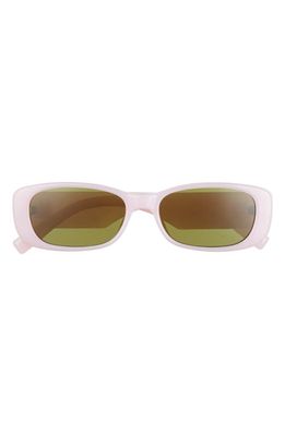 Le Specs Unreal 52mm Quilted Square Sunglasses in Baby Doll Pink