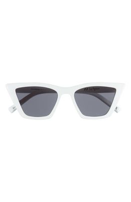 Le Specs Velodrome Cat Eye Sunglasses in White