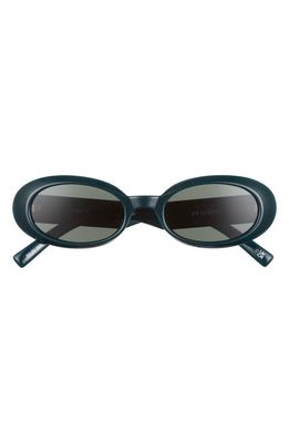 Le Specs Work It 53mm Oval Sunglasses in Emerald