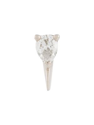 LE STER 18kt white gold diamond sparks single earring - Silver