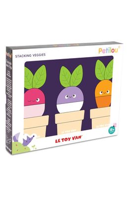 Le Toy Van Stacking Veggies Toy Kit in Green Red Orange And Purple