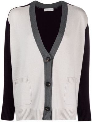 Le Tricot Perugia colour-block wool-blend cardigan - Neutrals