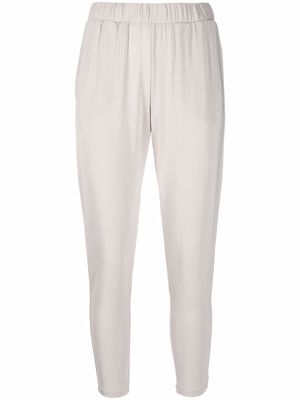 Le Tricot Perugia cropped elasticated trousers - Grey