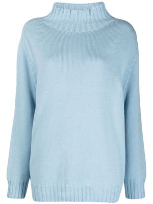 Le Tricot Perugia high-neck ribbed jumper - Blue