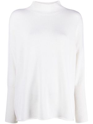 Le Tricot Perugia high-neck wool-blend jumper - White