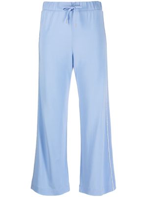 Le Tricot Perugia high-waist drawstring jersey trousers - Blue
