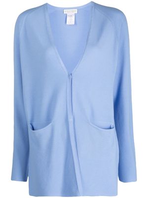 Le Tricot Perugia knitted cotton cardigan - Blue
