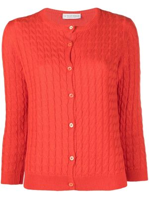 Le Tricot Perugia knitted longlseeved cardigan - Orange