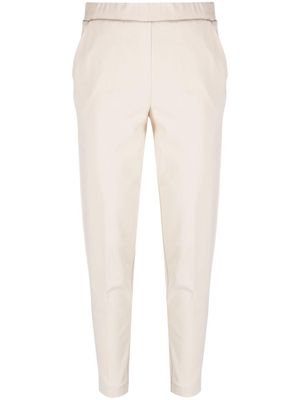 Le Tricot Perugia mid-rise tapered trousers - Neutrals