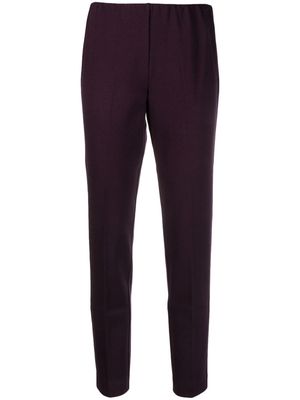 Le Tricot Perugia mid-rise tapered trousers - Purple