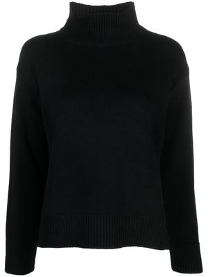 Le Tricot Perugia mock-neck wool-blend jumper - Black
