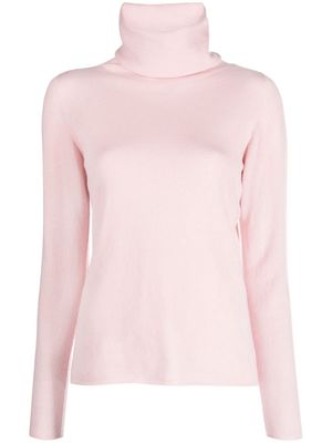 Le Tricot Perugia roll-neck wool-silk blend jumper - Pink