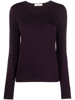 Le Tricot Perugia round-neck long-sleeve T-shirt - Purple