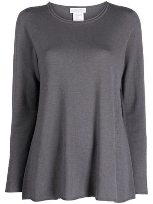 Le Tricot Perugia round-neck wool-silk blend jumper - Grey