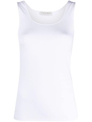 Le Tricot Perugia sleeveless U-neck tank top - White