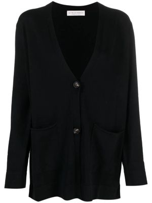 Le Tricot Perugia V-neck wool cardigan - Black