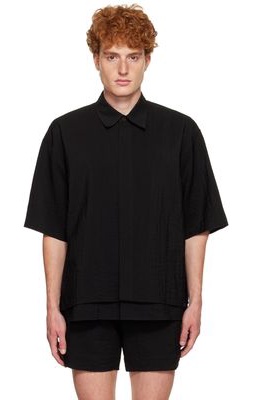 LE17SEPTEMBRE Black Double Layered Shirt