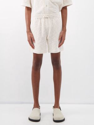 Le17septembre Homme - Drawstring-waist Bouclé Shorts - Mens - Cream