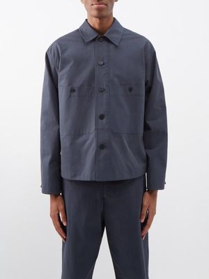 Le17septembre Homme - Patch-pocket Cotton-twill Overshirt - Mens - Navy