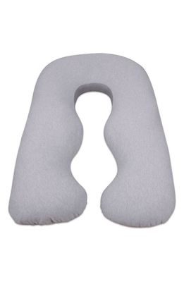 Leachco 'Back 'N Belly Chic' Contoured Pregnancy Support Pillow with Jersey Cover in Heather Grey