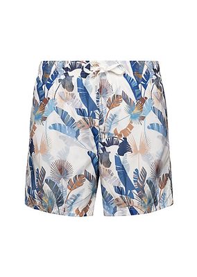 Leaf Drawstring Swim Shorts