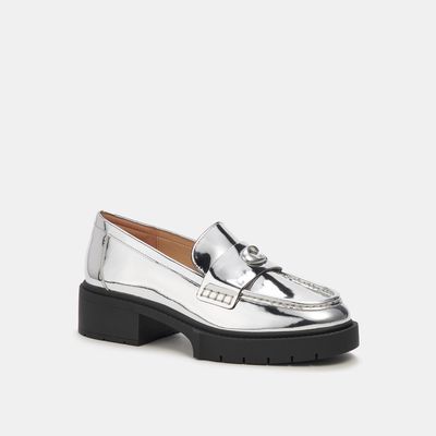 Leah Loafer In Silver Metallic