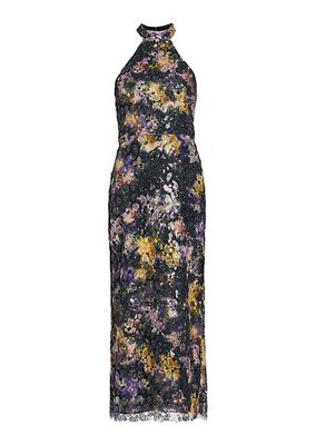 Leaha Floral Lace Midi-Dress