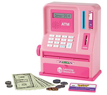 Learning Resources Pink Pretend & Play Teaching ATM Bank