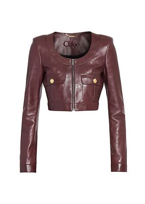 Leather Crop Jacket