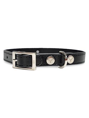 Leather Dog Collar - Black - Size XS - Black - Size XS