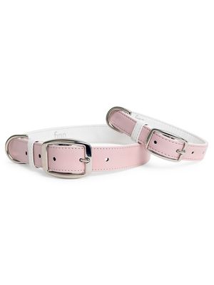 Leather Dog Collar - Peony Pink - Size Large - Peony Pink - Size Large