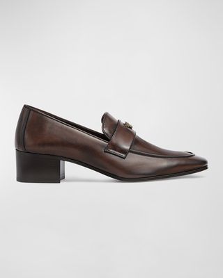 Leather Flat Loafers