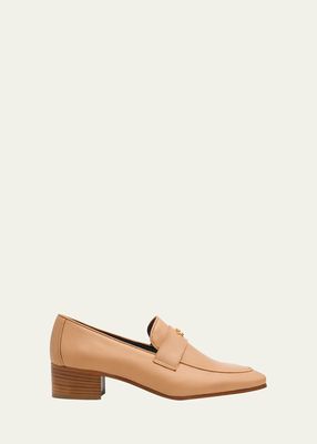 Leather Heeled Loafers