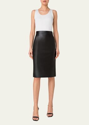 Leather Knee-Length Skirt