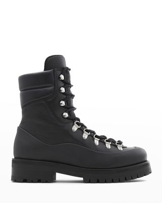 Leather Lace-Up Mountain Boots