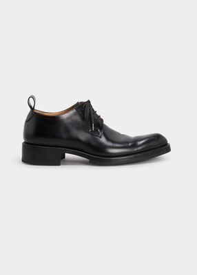 Leather Lace-Up Oxford Loafers