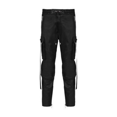 Leather pants with strap