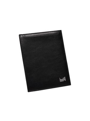Leather Passport Holder - Black - Black