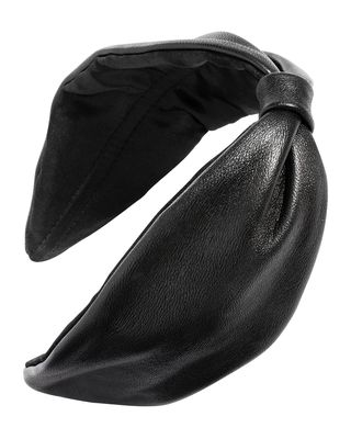 Leather Top Knot Headband