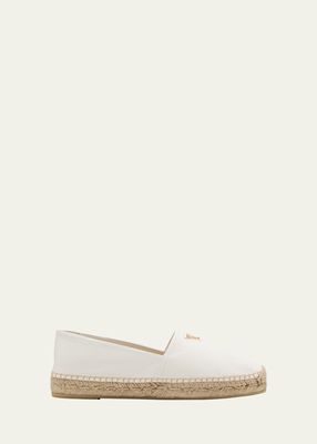 Leather Triangle Espadrille Loafers