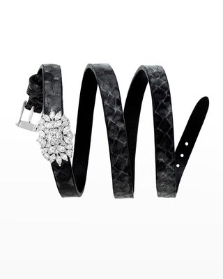 Leather Wrap Diamond Bracelet