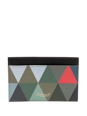 Leathersmith of London geometric-pattern pebbled leather cardholder - Multicolour