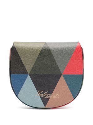 Leathersmith of London geometric-pattern pebbled leather wallet - Multicolour