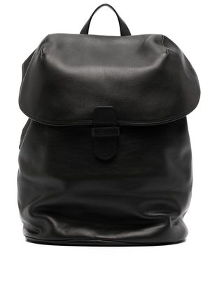 Leathersmith of London leather logo-embossed backpack - Black