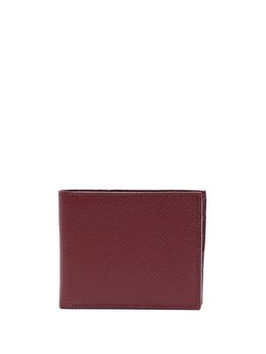 Leathersmith of London logo-detail leather cardholder - Red