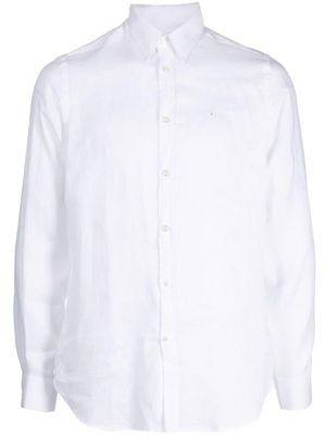Leathersmith of London long-sleeve linen shirt - White