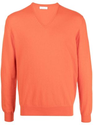 Leathersmith of London V-neck knit jumper - Orange